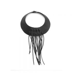 Long fringe choker